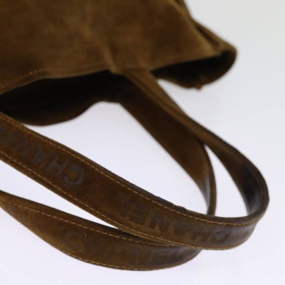 CHANEL Tote Bag Suede Brown CC Auth bs14773 - Picture 6 of 16